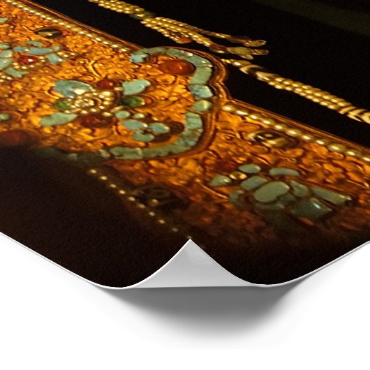 金箔張りの浄法仏像浄華寺 ポスター (角)