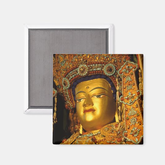 金箔張りの浄法仏像浄華寺 マグネット (正面/裏面)