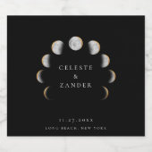 金箔張り月相 スパークリングワインラベル (シングルラベル)