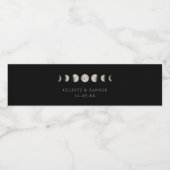 金箔張り月結婚相の水瓶ラベル ペットボトルラベル (シングルラベル)