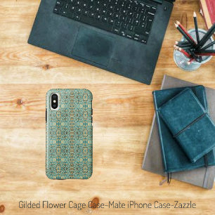 金箔張り花籠 iPhone X ケース