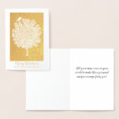 金箔彫りのクリスマス飾の木 箔カード (ディスプレー)