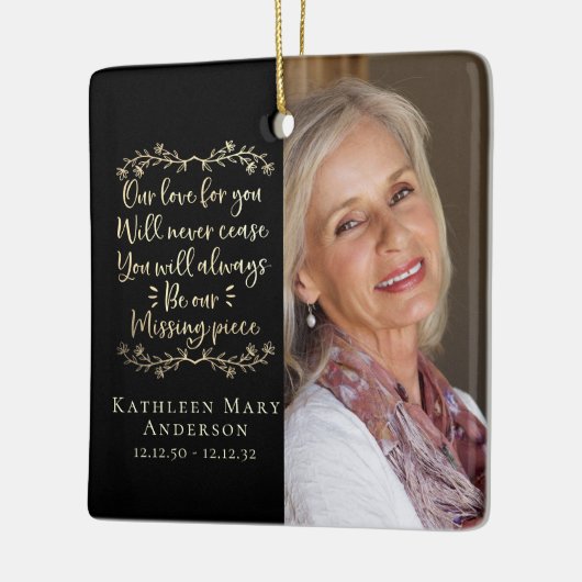 金箔恋しく思記念写真記念 セラミックオーナメント (左)