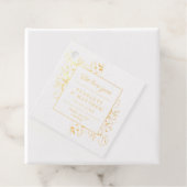 金箔愛を成長させる手描き花結婚の フェイバータグ (箱)