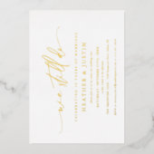 金箔我々はまだ結婚誓の更新を行う 箔招待状 (正面)