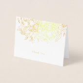 金箔手引きフローラサンキューカード 箔カード (正面)
