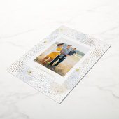 金箔手描き花火新年フォトカード 箔シーズンカード (回転した状態)