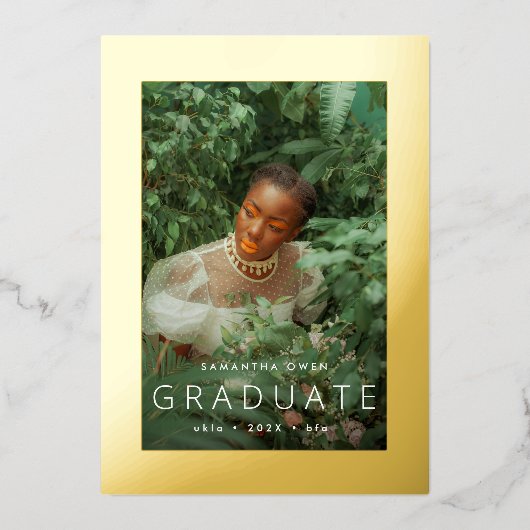 金箔押しフレーム研究発表2023 箔招待状 (正面)