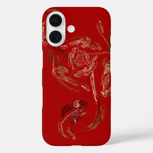金箔抽象的バラ赤 Case-Mate iPhoneケース (裏面)