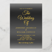 金箔書道エレガントシンプル 箔招待状 (正面)