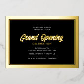 金箔書道グランドオープニングフォイル 箔招待状 (正面)