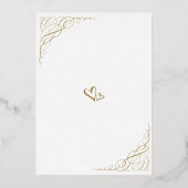 金箔書道ファンシー結婚式招待状 箔招待状 (裏面)