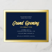 金箔書道ブルーグランドオープン 箔招待状 (正面)