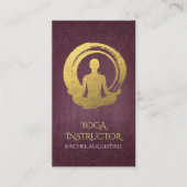 金箔書道ヨガ瞑想&禅シンボル 名刺 (正面)