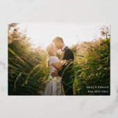 金箔書道写真結婚のサンキューカード 箔招待状 (正面)