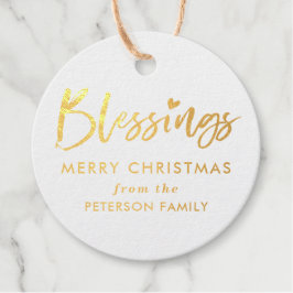 金箔書道恵みクリスマスプレゼント フェイバータグ