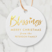 金箔書道恵みクリスマスプレゼント フェイバータグ (正面)