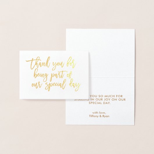 金箔書道結婚のサンキューカード 箔カード (ディスプレー)