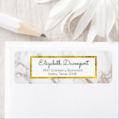 金箔枠フェイク付き白大理石 ラベル (インサイチュ)