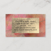 金箔植物性抽象芸術インフルエンサー作家 名刺 (裏面)