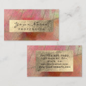 金箔植物性抽象芸術影響者ブロガー 名刺 (正面/裏面)