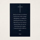 金箔水百合悔やみや弔慰記念祈りの言葉カード (裏面)