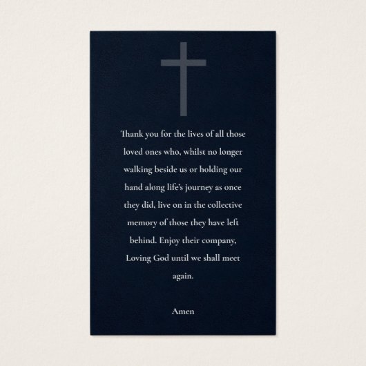 金箔水百合悔やみや弔慰記念祈りの言葉カード (裏面)