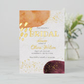 金箔水色ブライダルシャワー箔invita 箔招待状 (立ち正面)