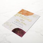 金箔水色ブライダルシャワー箔invita 箔招待状 (回転した状態)