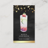 金箔水色果カラフル汁モックテール 名刺 (正面)