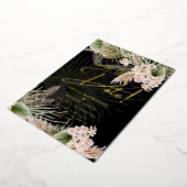 金箔熱帯パンパスグラス結婚ズの救日付 箔招待状 (回転した状態)