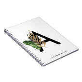 金箔熱帯レターモノグラムカスタム ノートブック (右側)