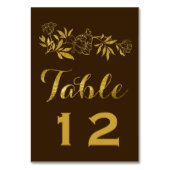 金箔牡丹結婚フローラ表番号 テーブルナンバー (裏面)