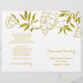 金箔牡丹結婚白の折り畳みプログラム (正面)