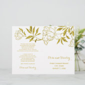 金箔牡丹結婚白の折り畳みプログラム (スタンド正面)