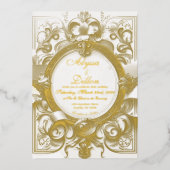 金箔王室の結婚式招待状 箔招待状 (正面)