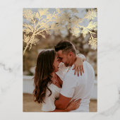 金箔王室の結婚式招待状 箔招待状 (裏面)