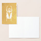 金箔甲虫グリーティングカード 箔カード (ディスプレー)