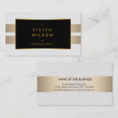 金箔白フェイクくもの巣コンピュータ金融 名刺 (正面/裏面)