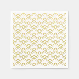 金箔白貝殻模様 スタンダードカクテルナプキン