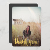 金箔目盛り写真サンキューカード 招待状 (正面/裏面)