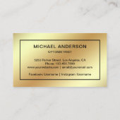 金箔眼フェイク鏡医オプトメトリスト 名刺 (裏面)