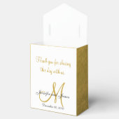 金箔着色モノグラム結婚式の引き出物箱 フェイバーボックス (オープン)