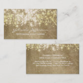 金箔紙吹雪ヴィンテージ エレガント 名刺 (正面/裏面)