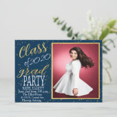 金箔紙吹雪卒業招待状 招待状 (スタンド正面)