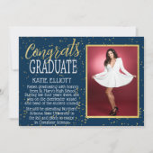 金箔紙吹雪卒業招待状 招待状 (裏面)