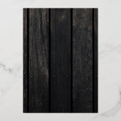 金箔素朴なヒマワリ結婚ス 箔招待状 (裏面)