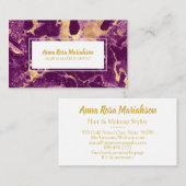 *~*金箔紫大理石シッ人気があるクグラム 名刺 (正面/裏面)