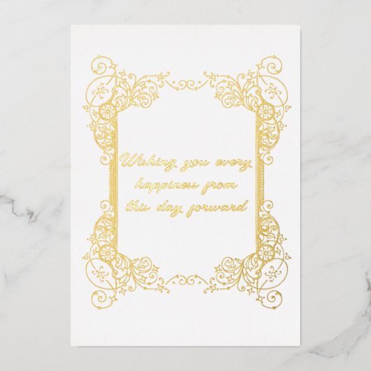 金箔結婚のご挨拶 箔シーズンカード (正面)