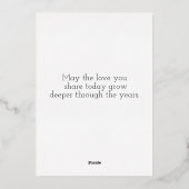 金箔結婚のご挨拶 箔シーズンカード (裏面)